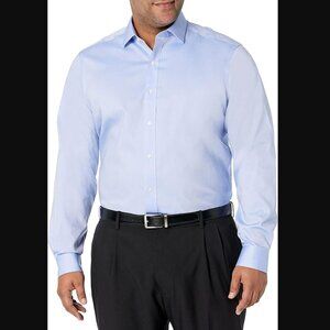 Buttoned Down Dress Shirt 17 34 Classic Spread Collar Solid 100% Supima Cotton